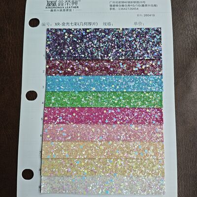 XR Holograficzna Chunky Glitter Syntetyczna Skóra