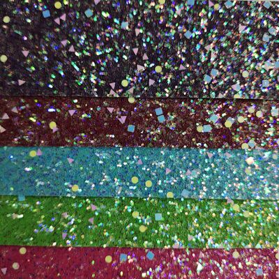 XR Holograficzna Chunky Glitter Syntetyczna Skóra