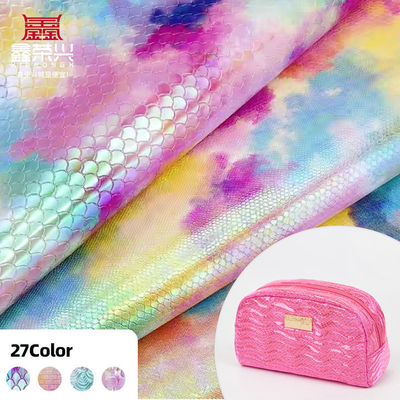 Specjalna skóra syntetyczna PU Rainbow Mirror tłoczona na torebki, torebki, buty, kosmetyczki, skóra