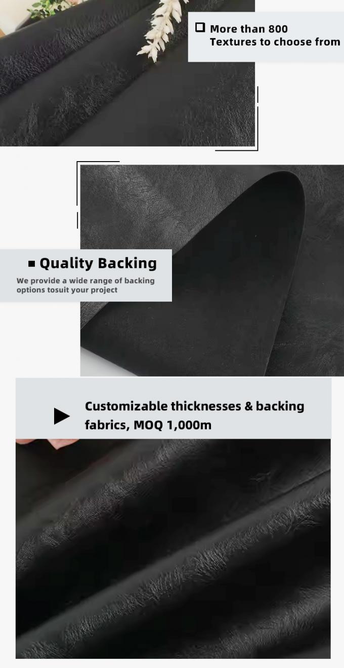 Hurtowy podwójnie szczotkowany podkład PVC Różne wzory wytłaczane Sztuczna skóra syntetyczna do toreb, sof, materiały ze sztucznej skóry 5