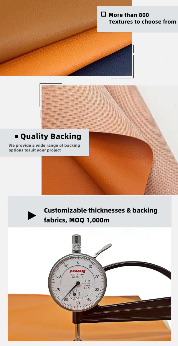 Sprzedaż hurtowa Litchi Wyróżnione Litchi PVC Płytkowanie wodoodporne Sztuczna skóra syntetyczna do fotelików I fotelów Meble Sztuczna skóra 5