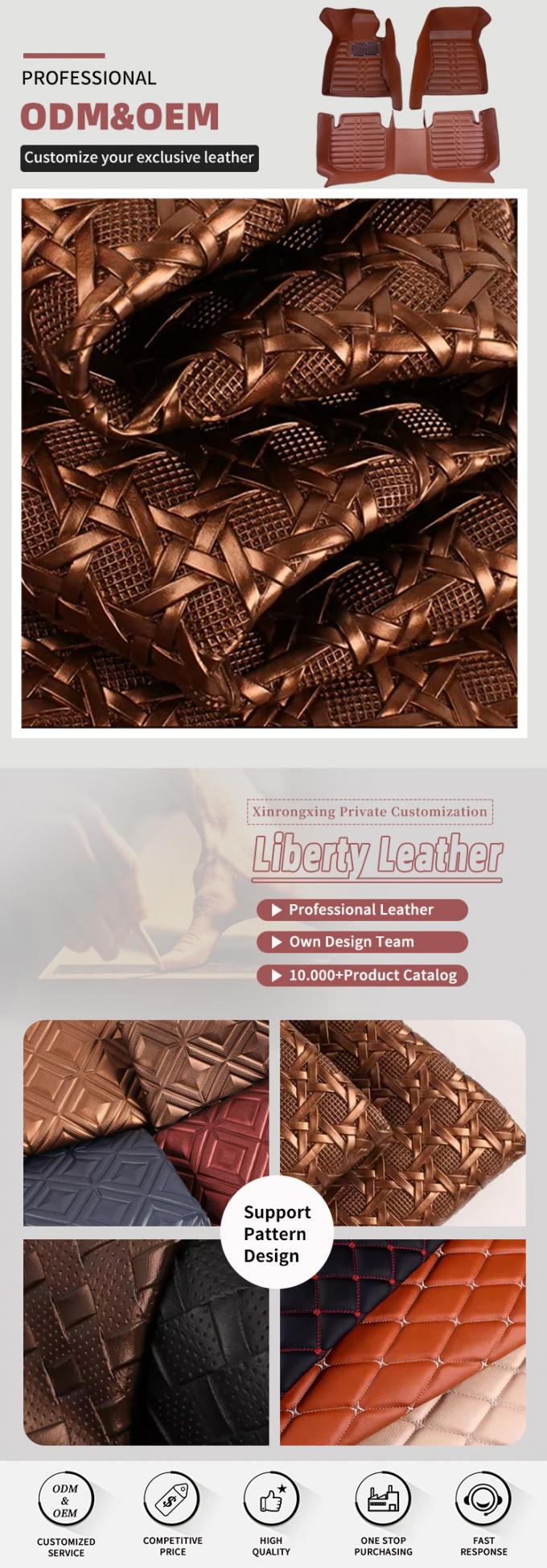 Tkanina z sk&oacute;ry syntetycznej z PVC w rzeźbie do fotelik&oacute;w samochodowych i mebli 4