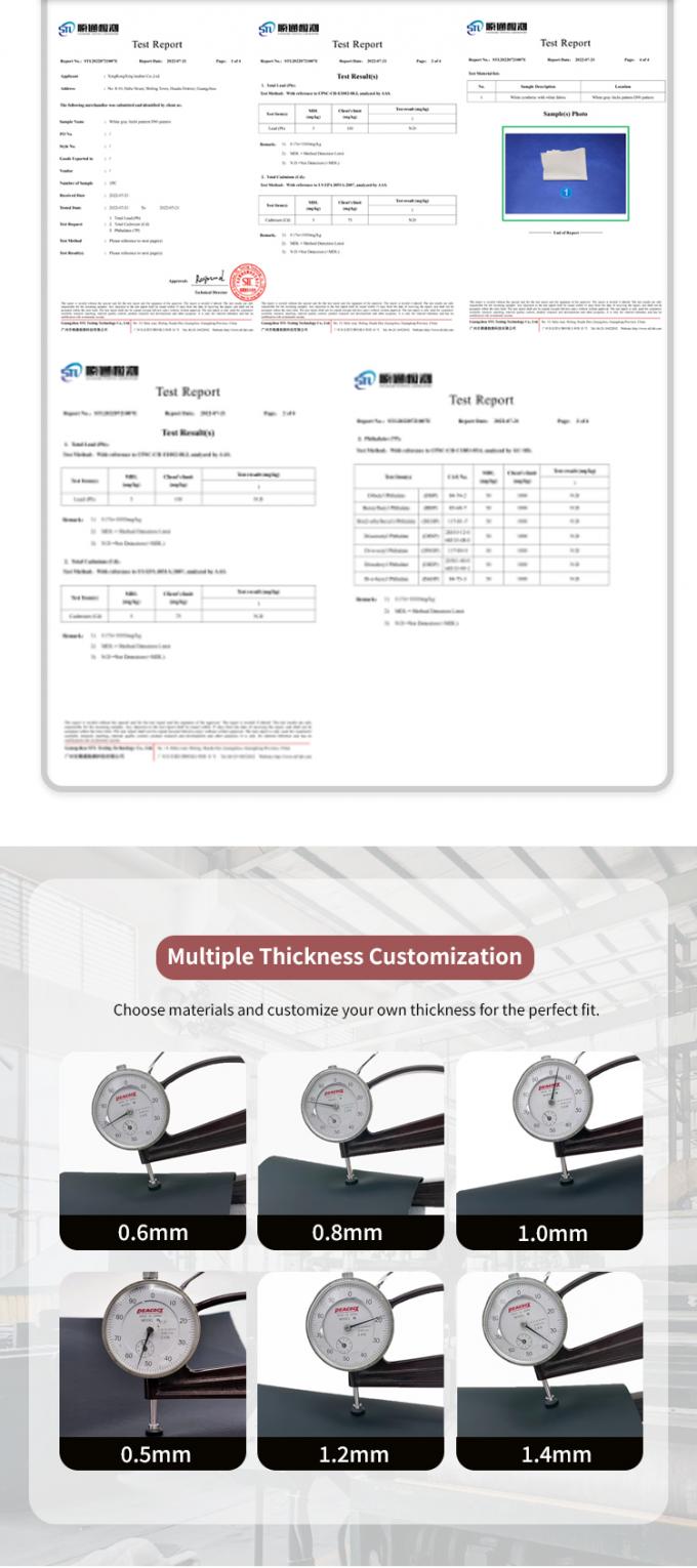 Niestandardowy podkładki z PVC skórzane stopy samochodowe Matka 4,6 mm grubość z piankową podkładką Stretchy Fit Embossed haftowane fotele samochodowe Sofy do toreb 7