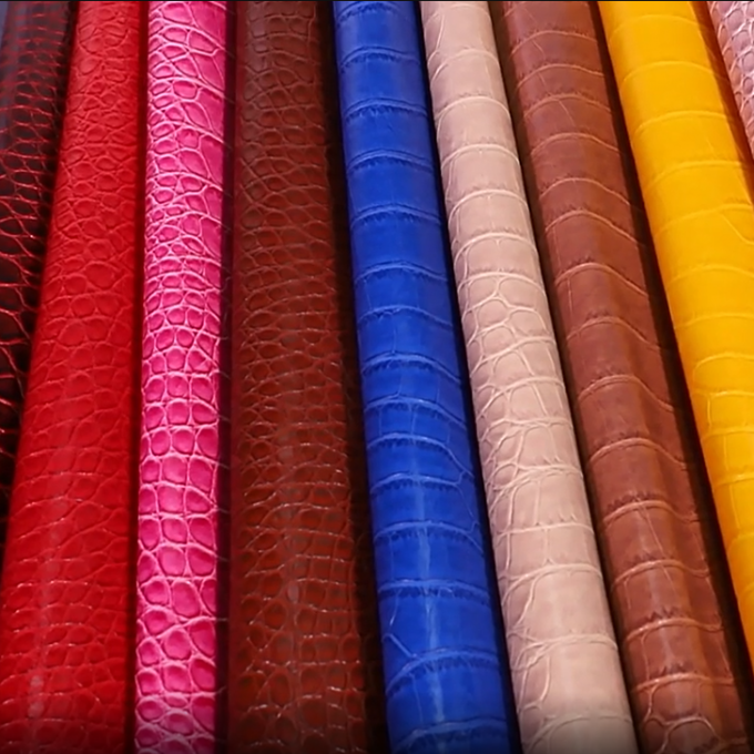 Pvc Krokodyl ziarno Sztuczna skóra syntetyczna Portfel pudełko buty Ntoebook fałszywa skóra tkanina 7