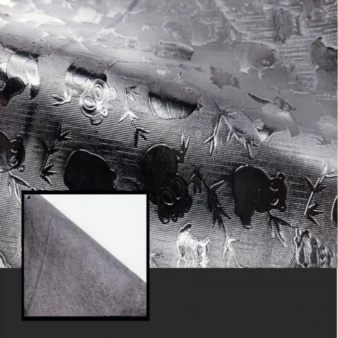 Wholesale PVC Highlights of 045 # Panda Grain Pattern Artificial Synthetic Leather Wallet Box Shoes Notebook Fabric 9