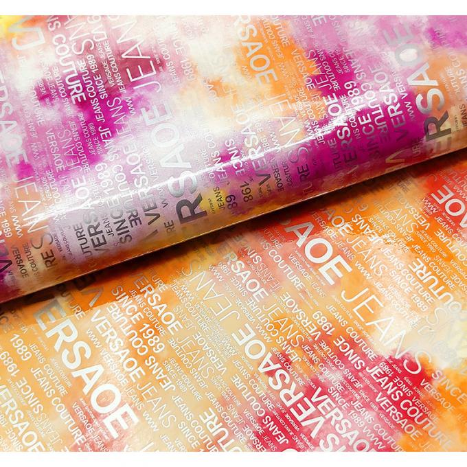 PU Rainbow Letter Print Magazine Design Skóra syntetyczna wodoodporna Tkanina ze sztucznej skóry do torebki bagażowej Meble kosmetyczne/sofy 6