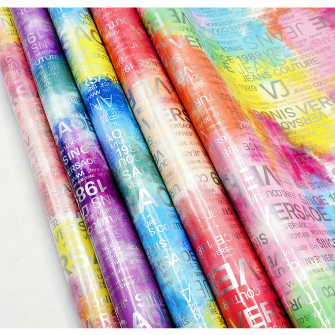 PU Rainbow Letter Print Magazine Design Skóra syntetyczna wodoodporna Tkanina ze sztucznej skóry do torebki bagażowej Meble kosmetyczne/sofy 8