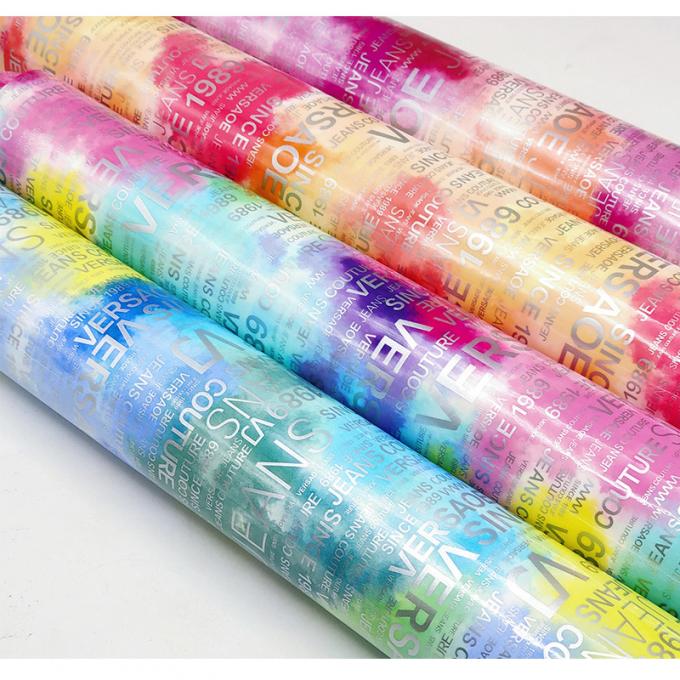 PU Rainbow Letter Print Magazine Design Skóra syntetyczna wodoodporna Tkanina ze sztucznej skóry do torebki bagażowej Meble kosmetyczne/sofy 9