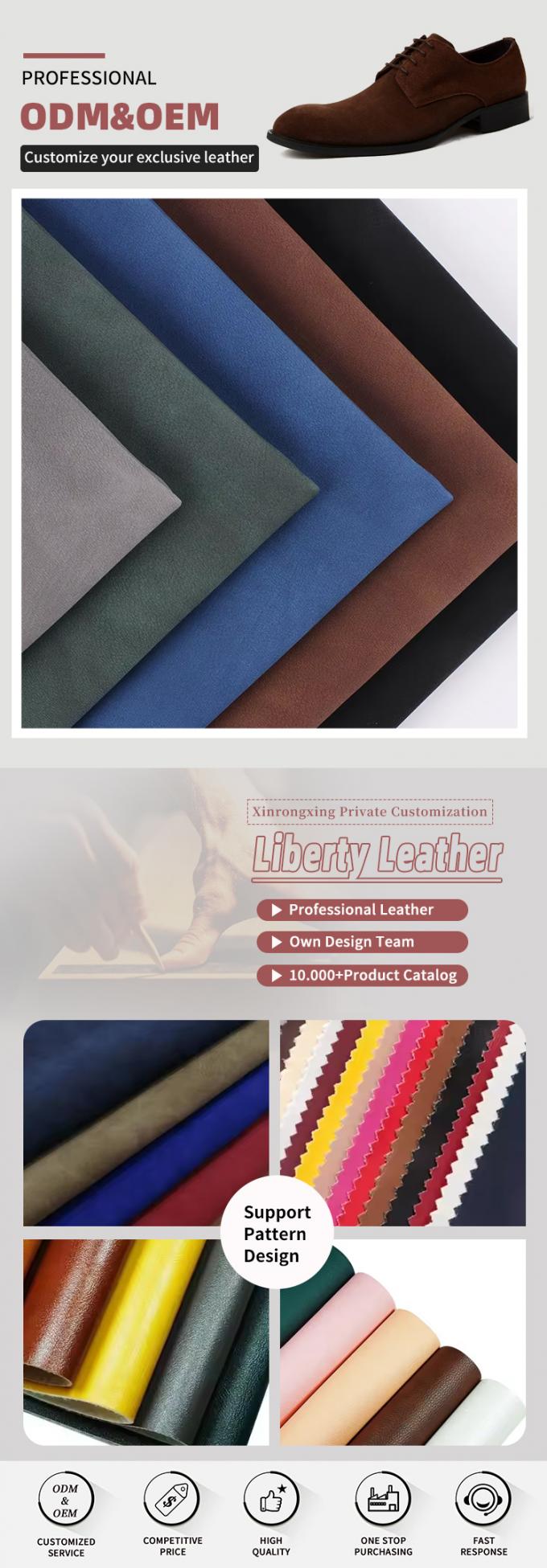 PU Dwubarwna Skóra owcza zamrożona Nubuck Grain Sztuczna torebka ze skóry buty Portfel Dekoracja Notatki Pudełko Sztuczna tkanina ze skóry 4