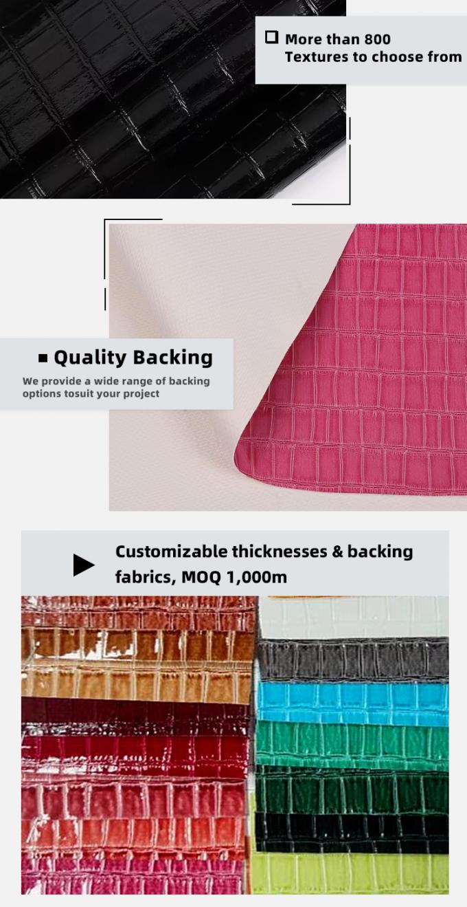 Wysokiej lśnienia PVC Bambus wzór Ziarno Sztuczna skóra syntetyczna Dekoracja buty torebki Pudełka Sztuczna tkanina skóra 5