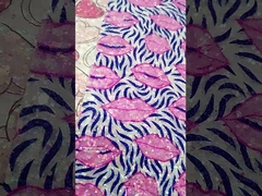 Drukowany różowy walentynkowy pocałunek miłosny Gretel PU Skóra imitacja bawełna aksamit Tkanina dolna